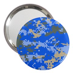 Oceanic Camouflage Blue Grey Map 3  Handbag Mirrors by Mariart