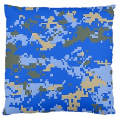 Oceanic Camouflage Blue Grey Map Standard Flano Cushion Case (two Sides) by Mariart