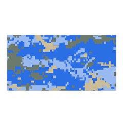 Oceanic Camouflage Blue Grey Map Satin Wrap by Mariart