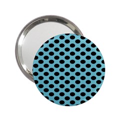 Polka Dot Blue Black 2 25  Handbag Mirrors by Mariart