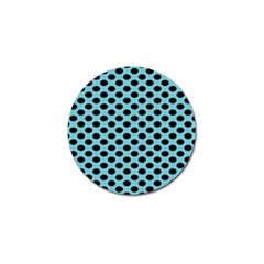 Polka Dot Blue Black Golf Ball Marker by Mariart