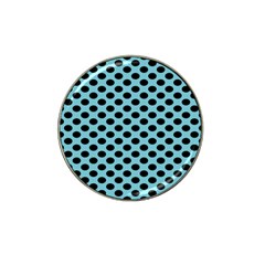 Polka Dot Blue Black Hat Clip Ball Marker (4 Pack) by Mariart