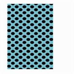 Polka Dot Blue Black Large Garden Flag (two Sides) by Mariart