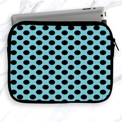 Polka Dot Blue Black Apple Ipad 2/3/4 Zipper Cases by Mariart