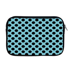 Polka Dot Blue Black Apple Macbook Pro 17  Zipper Case by Mariart