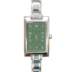 Polka Dot Green Black Rectangle Italian Charm Watch by Mariart