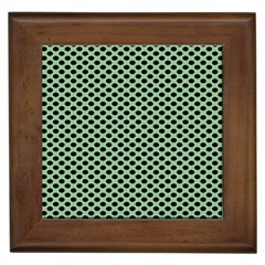 Polka Dot Green Black Framed Tiles by Mariart