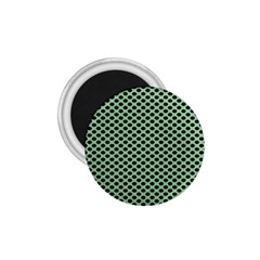 Polka Dot Green Black 1 75  Magnets by Mariart