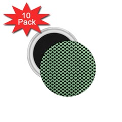 Polka Dot Green Black 1 75  Magnets (10 Pack)  by Mariart