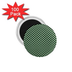 Polka Dot Green Black 1 75  Magnets (100 Pack)  by Mariart