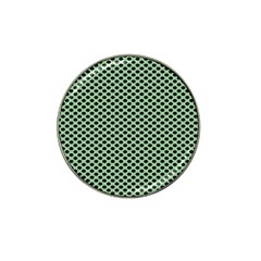 Polka Dot Green Black Hat Clip Ball Marker (10 Pack) by Mariart