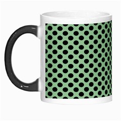 Polka Dot Green Black Morph Mugs