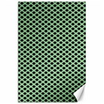 Polka Dot Green Black Canvas 24  x 36  23.35 x34.74  Canvas - 1