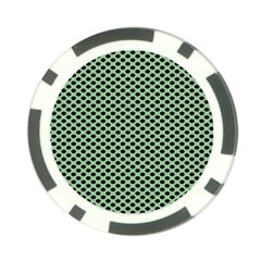 Polka Dot Green Black Poker Chip Card Guard by Mariart