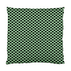 Polka Dot Green Black Standard Cushion Case (two Sides) by Mariart