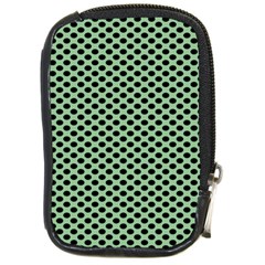 Polka Dot Green Black Compact Camera Cases by Mariart