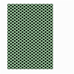 Polka Dot Green Black Large Garden Flag (two Sides) by Mariart