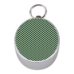 Polka Dot Green Black Mini Silver Compasses by Mariart