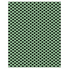 Polka Dot Green Black Drawstring Bag (small) by Mariart