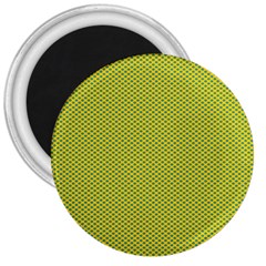 Polka Dot Green Yellow 3  Magnets by Mariart