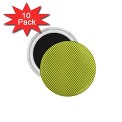 Polka Dot Green Yellow 1 75  Magnets (10 Pack)  by Mariart