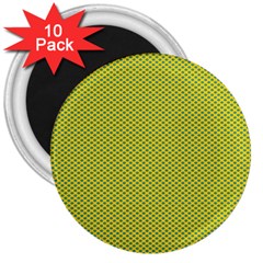 Polka Dot Green Yellow 3  Magnets (10 Pack)  by Mariart