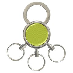 Polka Dot Green Yellow 3-ring Key Chains