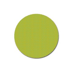 Polka Dot Green Yellow Magnet 3  (round) by Mariart