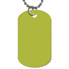 Polka Dot Green Yellow Dog Tag (two Sides) by Mariart