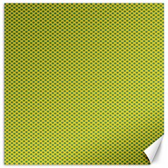 Polka Dot Green Yellow Canvas 12  X 12   by Mariart