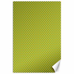 Polka Dot Green Yellow Canvas 24  X 36  by Mariart