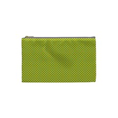 Polka Dot Green Yellow Cosmetic Bag (small)  by Mariart