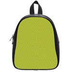 Polka Dot Green Yellow School Bags (Small)  Front