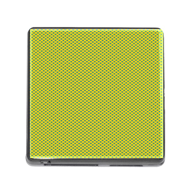 Polka Dot Green Yellow Memory Card Reader (Square)