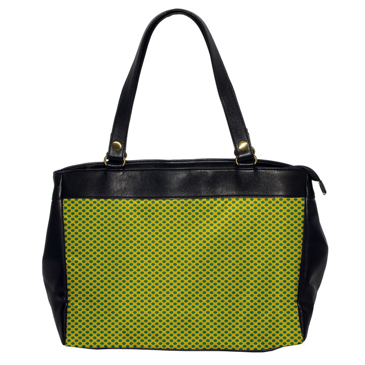 Polka Dot Green Yellow Office Handbags