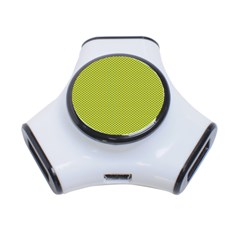 Polka Dot Green Yellow 3-port Usb Hub by Mariart