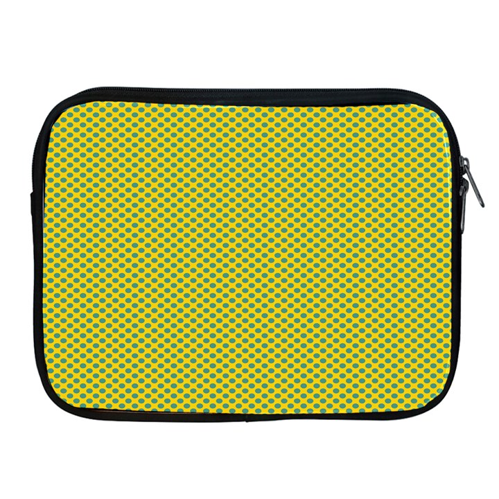 Polka Dot Green Yellow Apple iPad 2/3/4 Zipper Cases