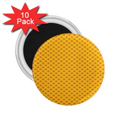 Polka Dot Orange Yellow 2 25  Magnets (10 Pack)  by Mariart