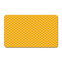 Polka Dot Orange Yellow Magnet (rectangular) by Mariart