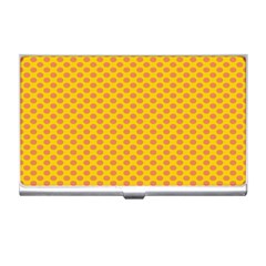 Polka Dot Orange Yellow Business Card Holders by Mariart