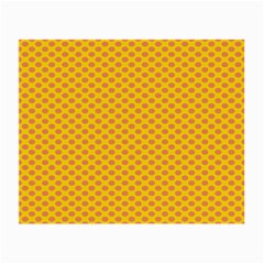 Polka Dot Orange Yellow Small Glasses Cloth by Mariart