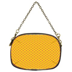 Polka Dot Orange Yellow Chain Purses (one Side)  by Mariart