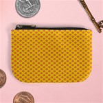 Polka Dot Orange Yellow Mini Coin Purses Front