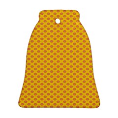 Polka Dot Orange Yellow Ornament (bell)