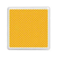 Polka Dot Orange Yellow Memory Card Reader (square)  by Mariart