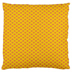 Polka Dot Orange Yellow Large Cushion Case (two Sides) by Mariart