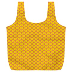 Polka Dot Orange Yellow Full Print Recycle Bags (l)  by Mariart