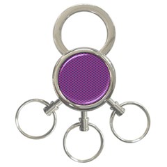 Polka Dot Purple Blue 3-ring Key Chains