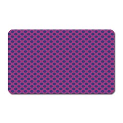 Polka Dot Purple Blue Magnet (rectangular) by Mariart