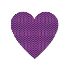 Polka Dot Purple Blue Heart Magnet